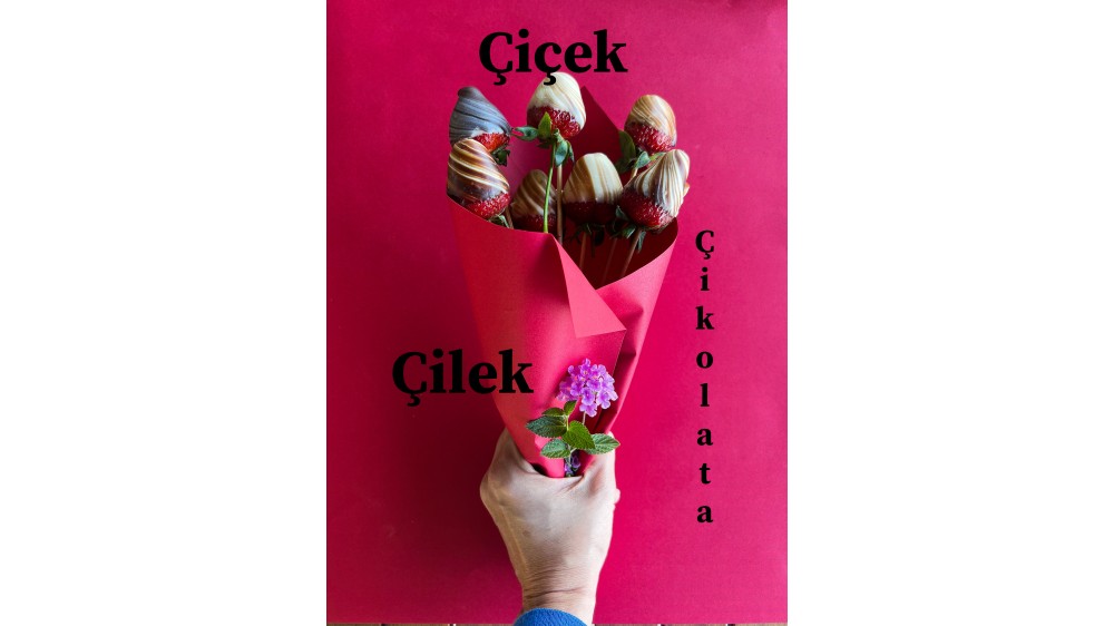 Çilek Çikolata Çiçek Çilek Çikolata Çiçek